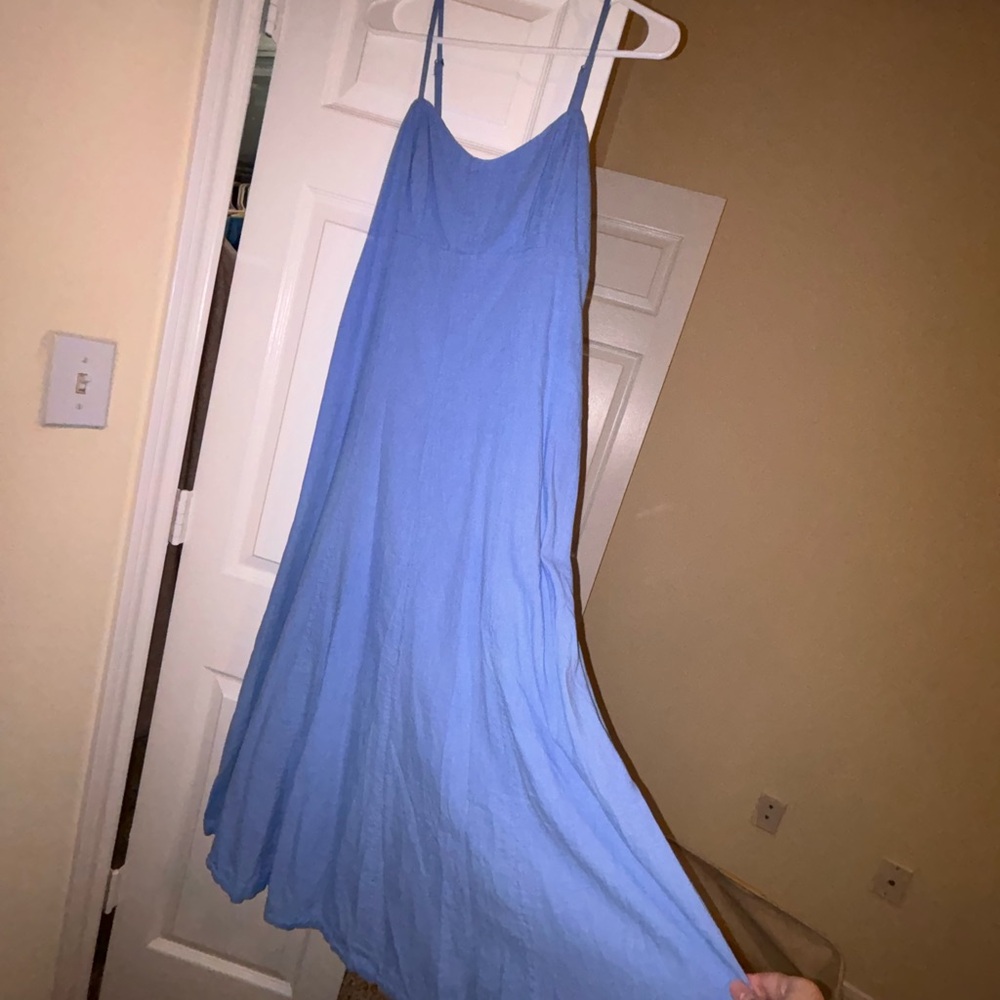 Only used it ONCE! Abercrombie size L Blue dress.